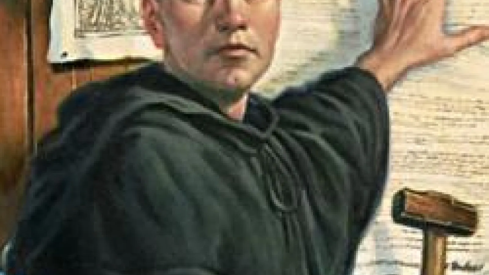 Luther exhibit in Hagerty Hall at Ohio State