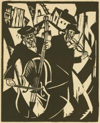 : Todros Geller, “Yidl mitn fidl, Beryl mitn bas,” (Yidl with the fiddle, Beryl with the bass), image courtesy of Wikimedia Commons