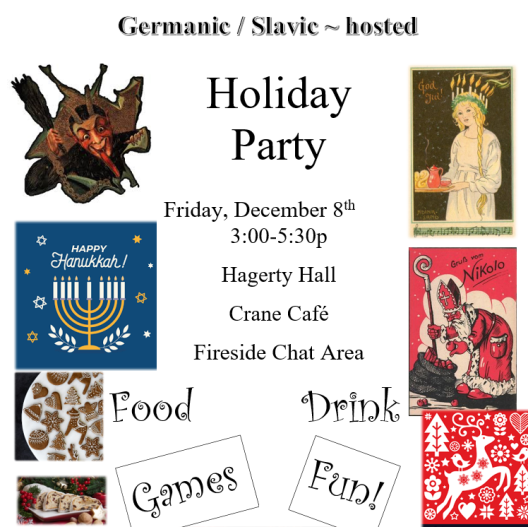 Germanic & Slavic-hosted Holiday Party flyer