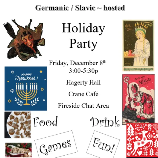 Germanic & Slavic-hosted Holiday Party flyer