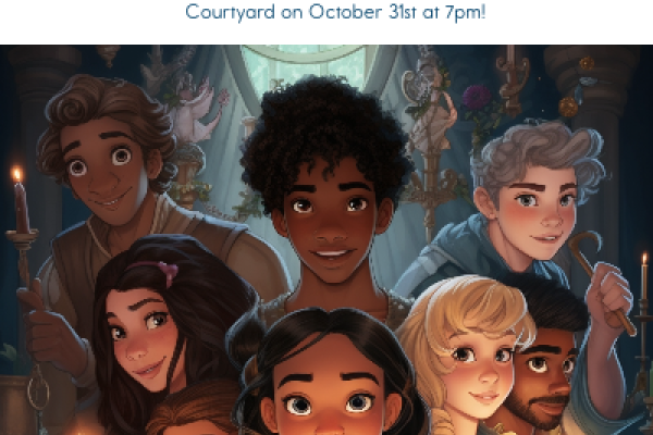 A GRIMM halloween event on Oct 31 2023 in the Hagerty Hall Courtyard