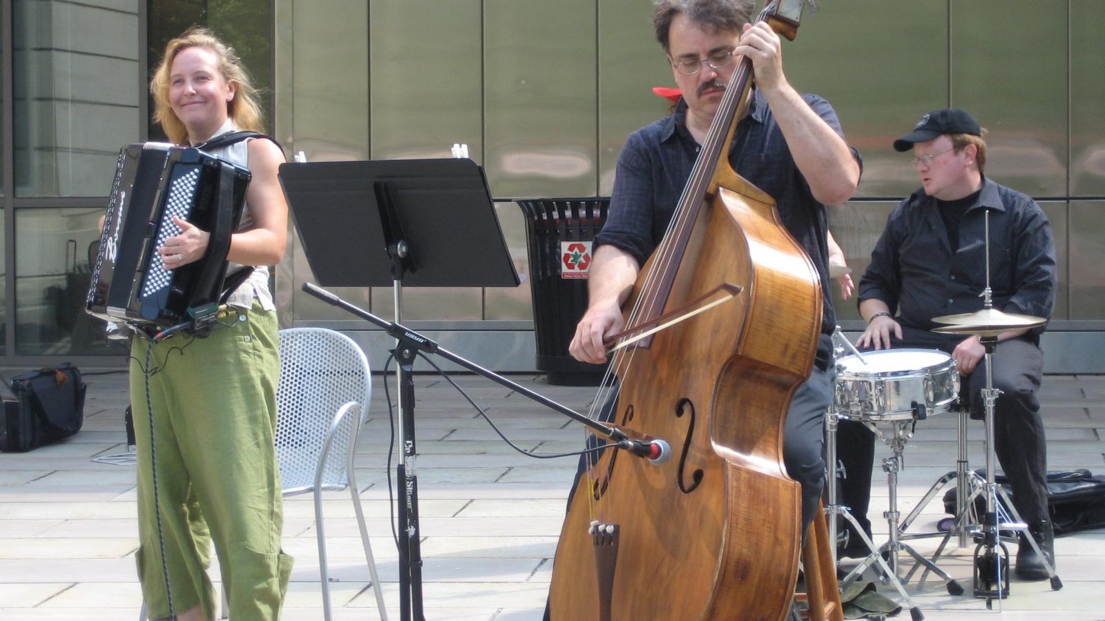 Trio playing at LangFest